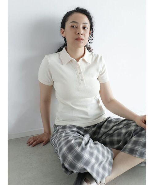 FIKA.(フィーカ)の「Prib Polo shirts(Tシャツ/カットソー・レディース・アイボリー/ライトブルー/ピンク系その他2・FREE)」の2枚目の写真