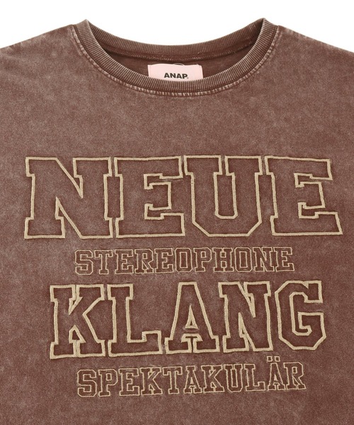 ANAP（アナップ）の「ケミカルウォッシュ 刺繍ロゴ ビッグTシャツ（Tシャツ/カットソー・レディース・ライトグレー/ブラウン/ブラック系その他・FREE）」の10枚目の写真