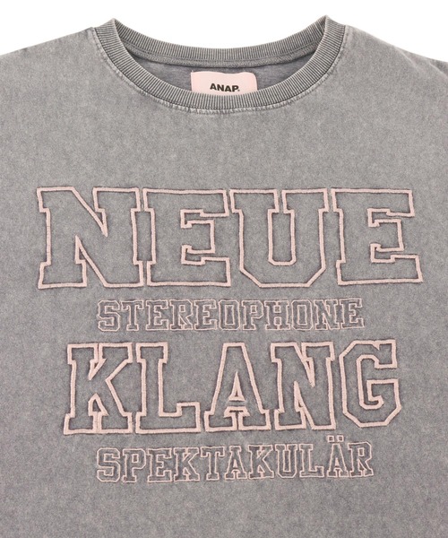 ANAP（アナップ）の「ケミカルウォッシュ 刺繍ロゴ ビッグTシャツ（Tシャツ/カットソー・レディース・ライトグレー/ブラウン/ブラック系その他・FREE）」の11枚目の写真