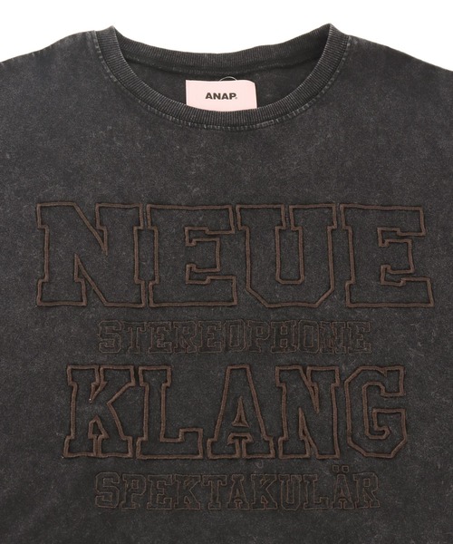 ANAP（アナップ）の「ケミカルウォッシュ 刺繍ロゴ ビッグTシャツ（Tシャツ/カットソー・レディース・ライトグレー/ブラウン/ブラック系その他・FREE）」の12枚目の写真