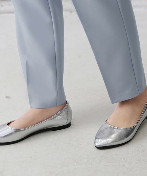 ONEP STAR(ワンピスター)の「センタープレステーパードパンツ(その他パンツ・レディース・イエロー/ベージュ/ダークグレー/ネイビー/グリーン/ライトグレー/ローズ/ブルー/アイボリー/ブラック・MEDIUM/LARGE)」の13枚目の写真