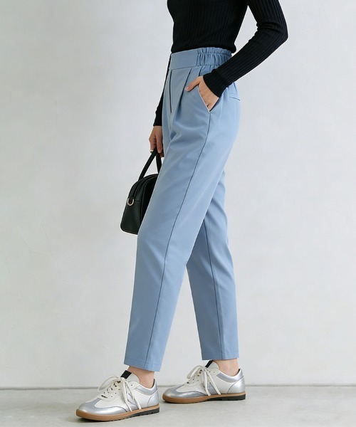 ONEP STAR(ワンピスター)の「センタープレステーパードパンツ(その他パンツ・レディース・イエロー/ベージュ/ダークグレー/ネイビー/グリーン/ライトグレー/ローズ/ブルー/アイボリー/ブラック・MEDIUM/LARGE)」の18枚目の写真