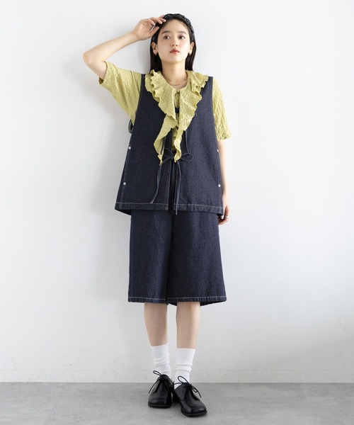 RAGEBLUE（レイジブルー）の「シャーリングフリルブラウス（シャツ/ブラウス・レディース・イエロー系その他/オフホワイト・FREE）」の14枚目の写真