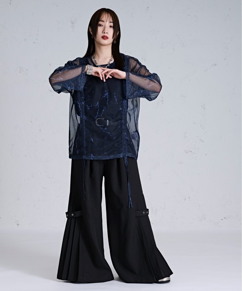 Ellno Loset(エルノロゼット)の「ドロストマーブルシアートップス(Tシャツ/カットソー・メンズ・ブラック/オフホワイト/ブルー・SMALL/LARGE/MEDIUM)」の17枚目の写真