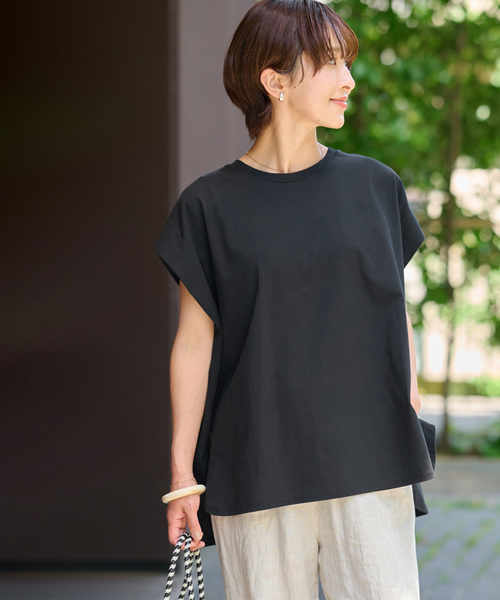 JOURNAL STANDARD relume(ジャーナルスタンダード レリューム)の「《追加》オーガニックコットン汗ジミタックプルオーバー(Tシャツ/カットソー・レディース・ホワイト/キャメル/ブラック・FREE)」の8枚目の写真