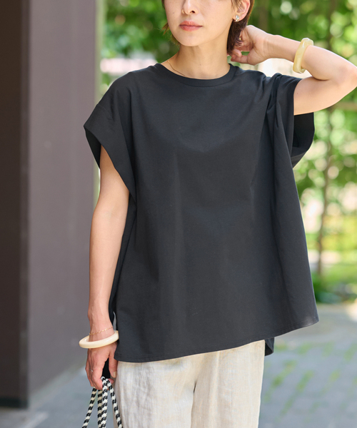 JOURNAL STANDARD relume(ジャーナルスタンダード レリューム)の「《追加》オーガニックコットン汗ジミタックプルオーバー(Tシャツ/カットソー・レディース・ホワイト/キャメル/ブラック・FREE)」の10枚目の写真