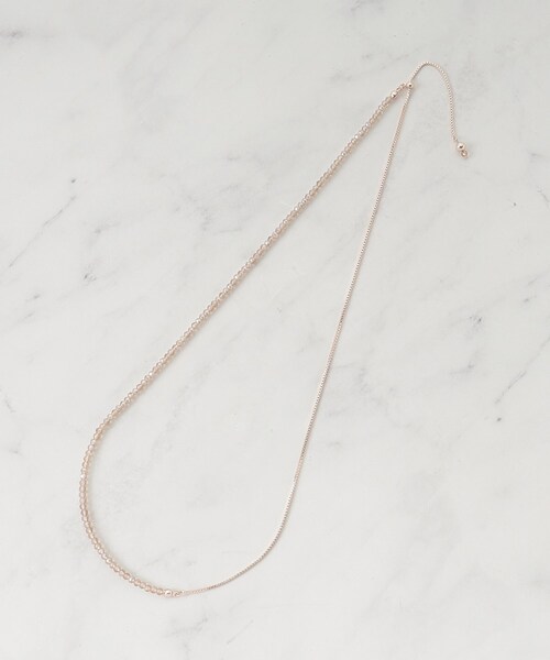 SHOO・LA・RUE（シューラルー）の「【2WAY】クリアビーズネックレス（ネックレス・レディース・ベビーピンク/ライトベージュ/グレー・00）」の3枚目の写真