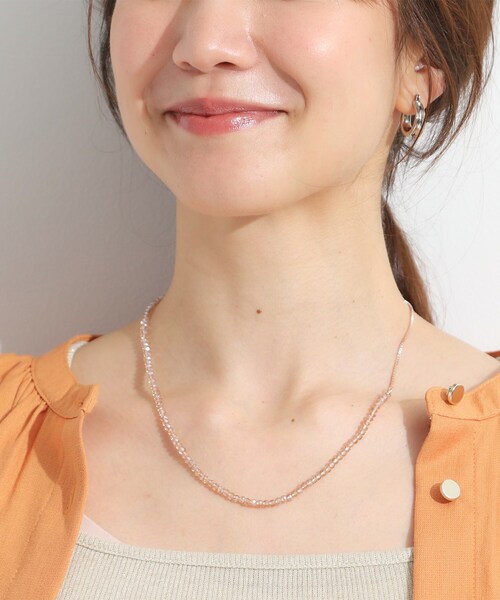 SHOO・LA・RUE（シューラルー）の「【2WAY】クリアビーズネックレス（ネックレス・レディース・ベビーピンク/ライトベージュ/グレー・00）」の10枚目の写真