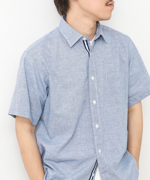 綿麻レギュラーカラー テープシャツ 25SS