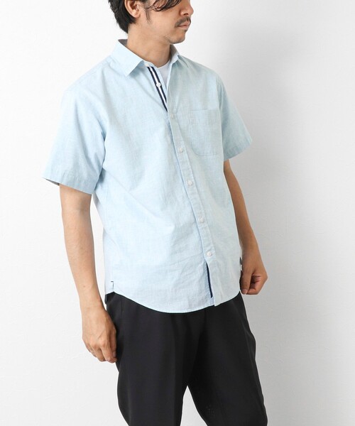 NOLLEY’S(ノーリーズ)の「綿麻レギュラーカラー テープシャツ 25SS(シャツ/ブラウス・メンズ・ミント/ピンク/ネイビー・S/M/L/XL)」の19枚目の写真