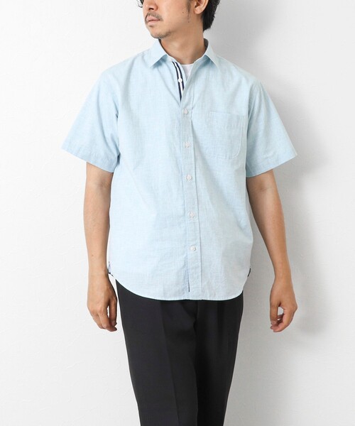 NOLLEY’S(ノーリーズ)の「綿麻レギュラーカラー テープシャツ 25SS(シャツ/ブラウス・メンズ・ミント/ピンク/ネイビー・S/M/L/XL)」の20枚目の写真