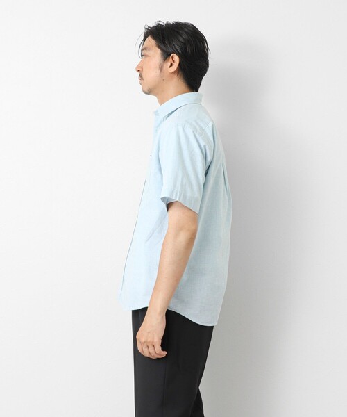 NOLLEY’S(ノーリーズ)の「綿麻レギュラーカラー テープシャツ 25SS(シャツ/ブラウス・メンズ・ミント/ピンク/ネイビー・S/M/L/XL)」の22枚目の写真