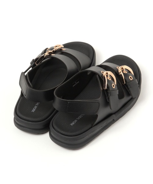 GLOBAL WORK(グローバルワーク)の「エアかるダブルベルトサンダル/494075(サンダル・レディース・ブラック/ベージュ/ブラウン・MEDIUM/LARGE)」の11枚目の写真