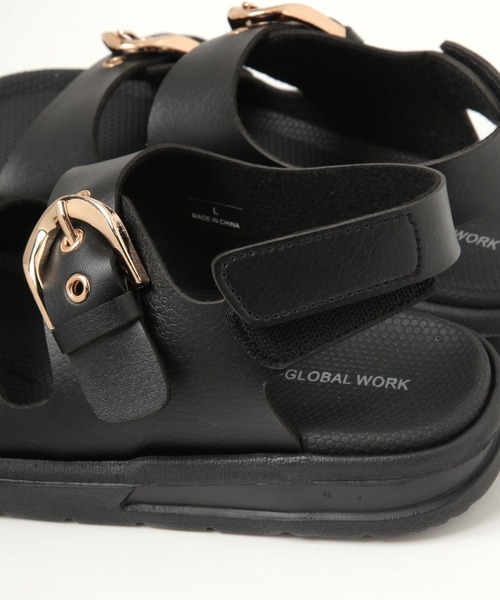GLOBAL WORK(グローバルワーク)の「エアかるダブルベルトサンダル/494075(サンダル・レディース・ブラック/ベージュ/ブラウン・MEDIUM/LARGE)」の15枚目の写真