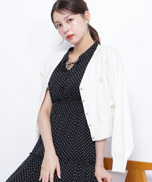 JILL by JILL STUART(ジルバイジルスチュアート)の「◇UV&ウォッシャブルカーディガン(ニット/セーター・レディース・ネイビー/ブルー/グレー/ホワイト系その他・FREE)」の2枚目の写真