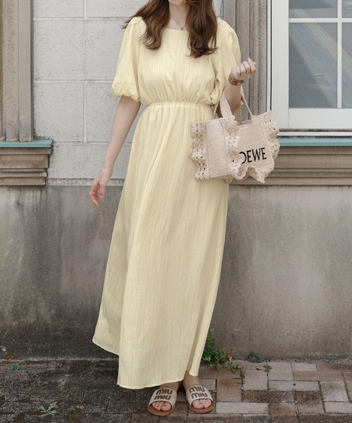 セール】2way楊柳リボンワンピース（ワンピース）｜LAUIR（ラウアー