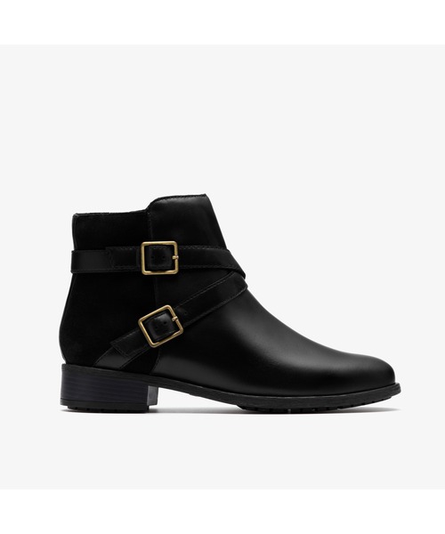 Clarks(クラークス)の「Havisham Bay / ハビシャムベイ(ブラックレザー)(ブーツ・レディース・ブラック・UK6/UK5.5/UK5/UK4.5/UK4/UK3.5/UK3)」の1枚目の写真
