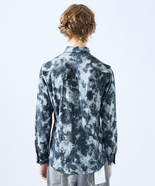5351プールオム レオパード×ペイズリー切替デザイン ストレッチシャツ 5351 POUR LES HOMMES（ゴーサンゴーイチプールオム）の