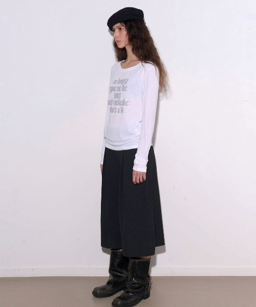 ROCKCAKE（ロックケーキ）の「【日本未発売/WEB限定】ROCKCAKE(ロックケーキ)/シアー ロゴ ラウンドネック トップス/Funk Mesh Top（Tシャツ/カットソー・レディース・グレー/チャコールグレー/アイボリー/クリーム/ブラック/ネイビー・S）」の22枚目の写真