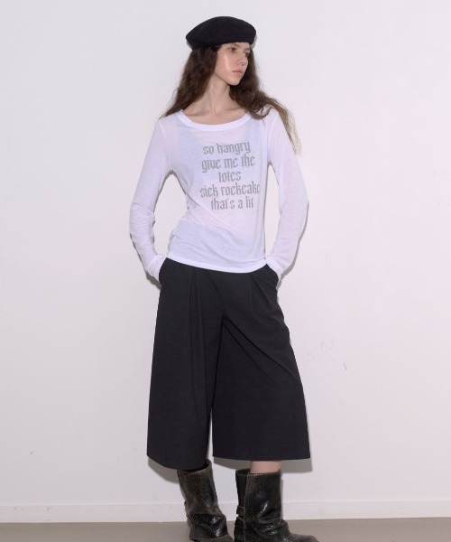 ROCKCAKE（ロックケーキ）の「【日本未発売/WEB限定】ROCKCAKE(ロックケーキ)/シアー ロゴ ラウンドネック トップス/Funk Mesh Top（Tシャツ/カットソー・レディース・グレー/チャコールグレー/アイボリー/クリーム/ブラック/ネイビー・S）」の19枚目の写真