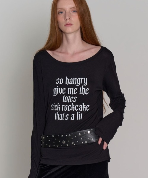 ROCKCAKE（ロックケーキ）の「【日本未発売/WEB限定】ROCKCAKE(ロックケーキ)/シアー ロゴ ラウンドネック トップス/Funk Mesh Top（Tシャツ/カットソー・レディース・グレー/チャコールグレー/アイボリー/クリーム/ブラック/ネイビー・S）」の10枚目の写真