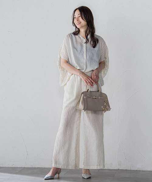 LAUTREAMONT（ロートレアモン）の「【WEB限定】キュプラTRストライプパンツ（その他パンツ・レディース・ホワイト系その他/ダークネイビー/ブラウン系その他・9号/11号）」の21枚目の写真