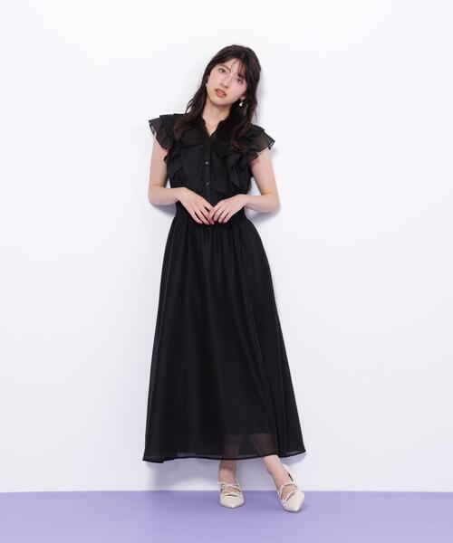 JILL by JILL STUART(ジルバイジルスチュアート)の「◇シアープリーツフリルワンピース(ワンピース・レディース・ホワイト系その他/ピンク/ブルー系その他/ブラック・FREE)」の7枚目の写真