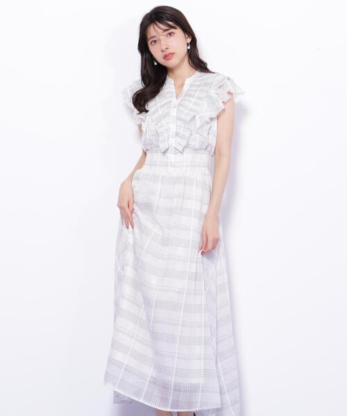 JILL by JILL STUART(ジルバイジルスチュアート)の「◇シアープリーツフリルワンピース(ワンピース・レディース・ホワイト系その他/ピンク/ブルー系その他/ブラック・FREE)」の14枚目の写真