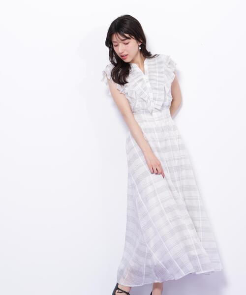 JILL by JILL STUART(ジルバイジルスチュアート)の「◇シアープリーツフリルワンピース(ワンピース・レディース・ホワイト系その他/ピンク/ブルー系その他/ブラック・FREE)」の16枚目の写真