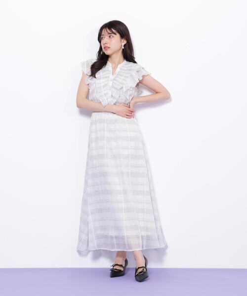 JILL by JILL STUART(ジルバイジルスチュアート)の「◇シアープリーツフリルワンピース(ワンピース・レディース・ホワイト系その他/ピンク/ブルー系その他/ブラック・FREE)」の17枚目の写真