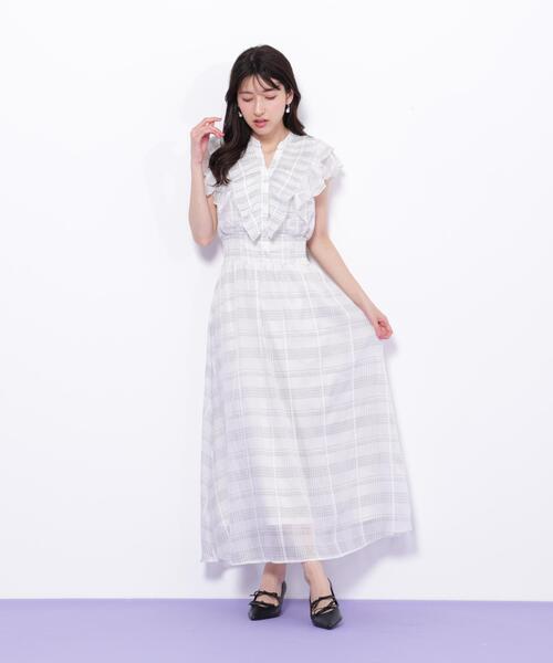 JILL by JILL STUART(ジルバイジルスチュアート)の「◇シアープリーツフリルワンピース(ワンピース・レディース・ホワイト系その他/ピンク/ブルー系その他/ブラック・FREE)」の19枚目の写真