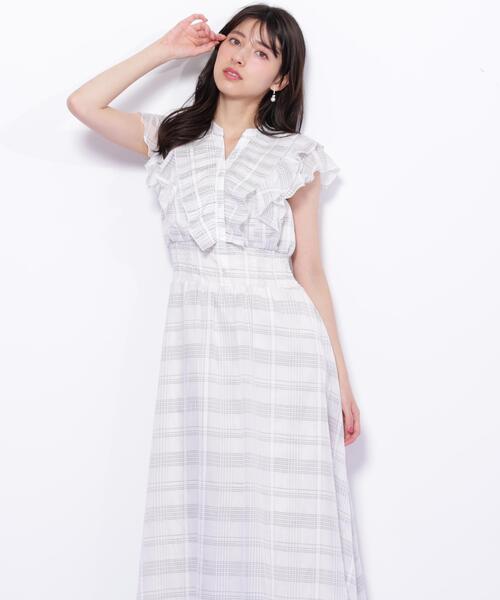 JILL by JILL STUART(ジルバイジルスチュアート)の「◇シアープリーツフリルワンピース(ワンピース・レディース・ホワイト系その他/ピンク/ブルー系その他/ブラック・FREE)」の20枚目の写真