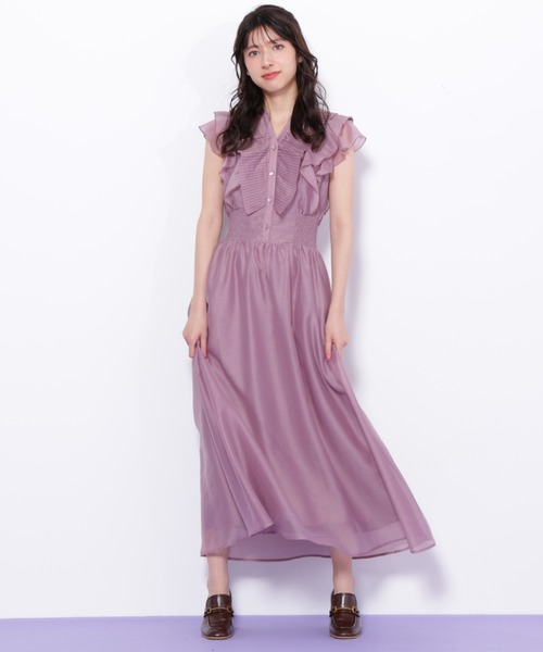 セール】◇シアープリーツフリルワンピース（ワンピース）｜JILL by