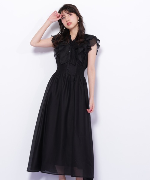 JILL by JILLSTUART シアーチェックボリュームフリルワンピース シアーチェックボリュームフリルワンピース | JILL by JILL