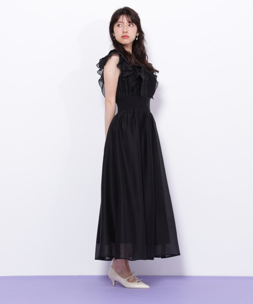 ◇シアープリーツフリルワンピース