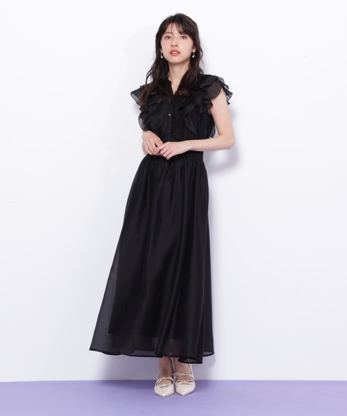 ◇シアープリーツフリルワンピース