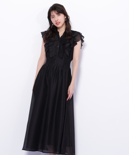 ◇シアープリーツフリルワンピース