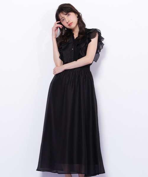 ◇シアープリーツフリルワンピース