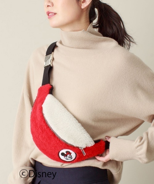 Disney(ディズニー)の「TOASTIES×DESIGNWORKS Disneyシープスキンバッグ(ボディバッグ/ウエストポーチ・レディース・レッド・フリー)」の1枚目の写真