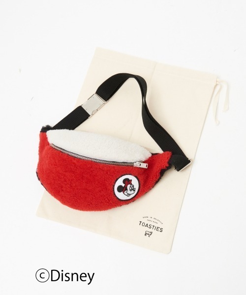Disney(ディズニー)の「TOASTIES×DESIGNWORKS Disneyシープスキンバッグ(ボディバッグ/ウエストポーチ・レディース・レッド・フリー)」の17枚目の写真