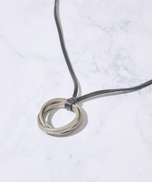 TETE HOMME（テットオム）の「3連リング レザー ネックレス（ネックレス）」