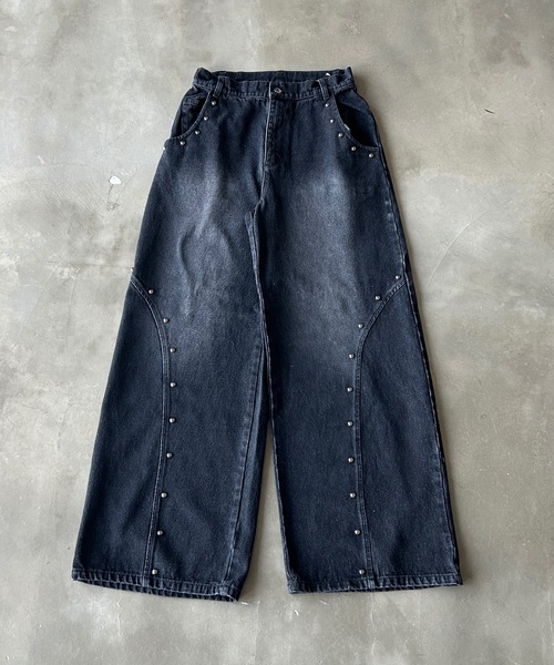 MandO(Auntie Rosa)(エムオー)の「スタッズワイドデニムパンツ(デニムパンツ・メンズ・インディゴブルー/ブラック・LARGE/MEDIUM/SMALL)」の22枚目の写真