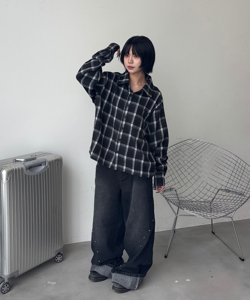MandO(Auntie Rosa)(エムオー)の「スタッズワイドデニムパンツ(デニムパンツ・メンズ・インディゴブルー/ブラック・LARGE/MEDIUM/SMALL)」の16枚目の写真