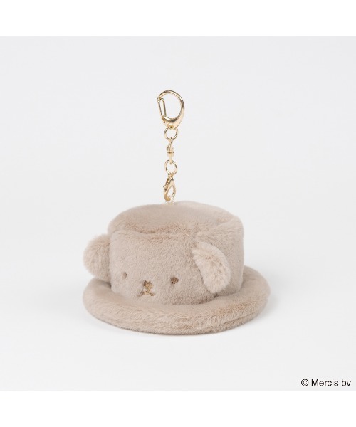 Dick Bruna(ディックブルーナ)の「BRUNA MINI FUR HAT チャーム(キーホルダー・レディース・ブラウン/ホワイト・FREE)」の2枚目の写真