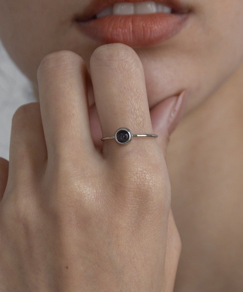 abaskdesign（アバスクデザイン）の「金属アレルギー対応 天然石 ラウンドモチーフ 華奢リング（リング・レディース・B/G/I/A/H/C/D/E/F/K/L/M/N/P/R/Q/J/O・11号/14号）」の14枚目の写真