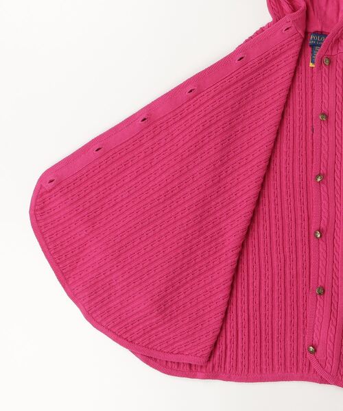 セール】ミニケーブル コットン フーデッド ポンチョ（ポンチョ