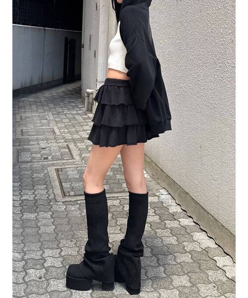 EMODA（エモダ）の「シェービングオーバージップフーディ（パーカー・レディース・グレー/ブラック/ライトグレー・FREE）」の18枚目の写真