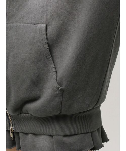 EMODA（エモダ）の「シェービングオーバージップフーディ（パーカー・レディース・グレー/ブラック/ライトグレー・FREE）」の9枚目の写真