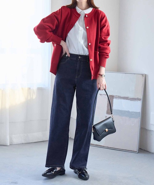 Viola e Viola(ヴィオラエヴィオラ)の「《本格デニム×ストレッチ》隠しゴムで見た目すっきり楽ちんデニム(デニムパンツ・レディース・ブルー/ライトブルー/ネイビー・LL/L/M)」の6枚目の写真