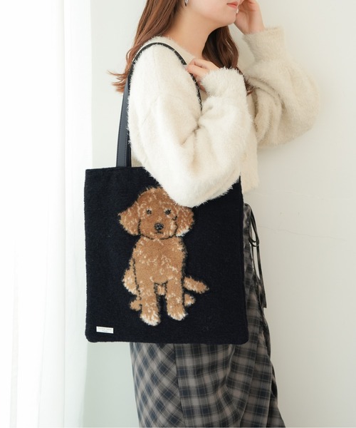 teresa cambi（テレサ・カンビ）の「【TERESA CAMBI/テレサカンビ】 BARBONCINO プードル トートバッグ（トートバッグ・レディース・ベージュ/ブラック/グレー・FREE）」の2枚目の写真